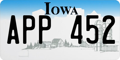 IA license plate APP452