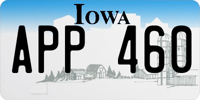 IA license plate APP460