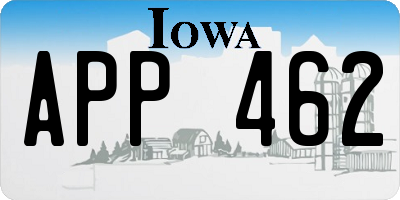 IA license plate APP462