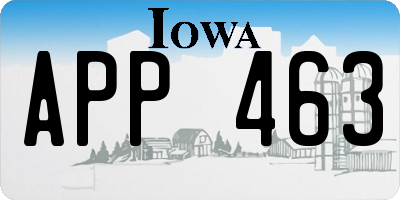 IA license plate APP463