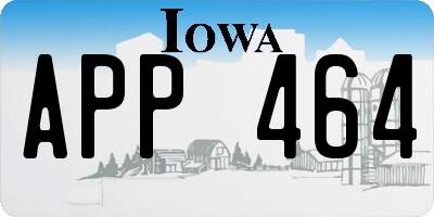 IA license plate APP464