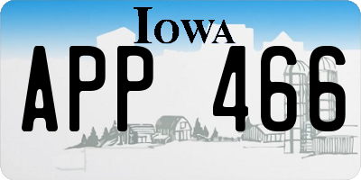 IA license plate APP466