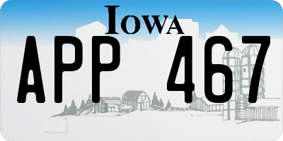 IA license plate APP467