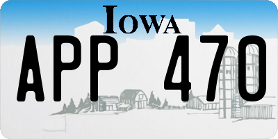 IA license plate APP470