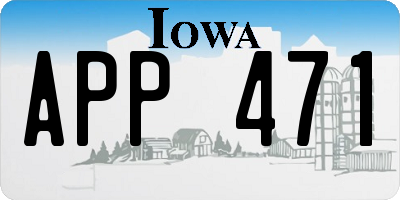 IA license plate APP471