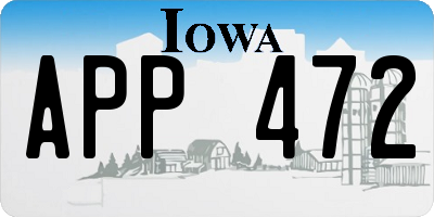 IA license plate APP472