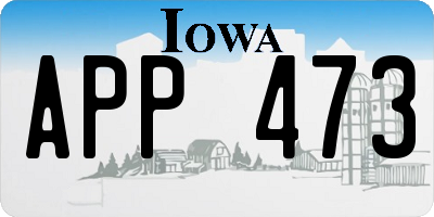 IA license plate APP473