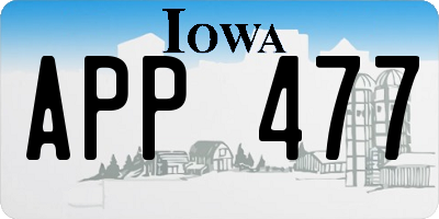 IA license plate APP477