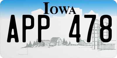 IA license plate APP478