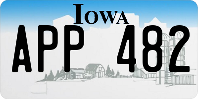 IA license plate APP482