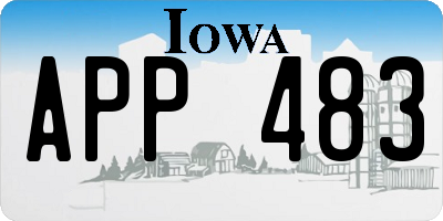 IA license plate APP483