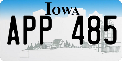 IA license plate APP485