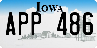 IA license plate APP486