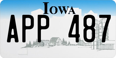 IA license plate APP487
