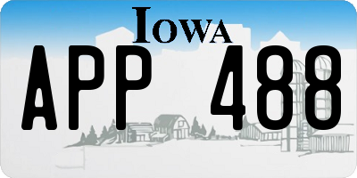 IA license plate APP488