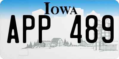 IA license plate APP489