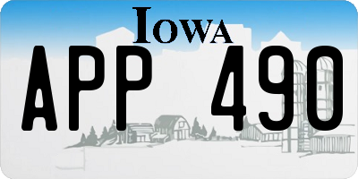 IA license plate APP490