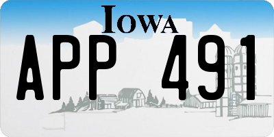 IA license plate APP491