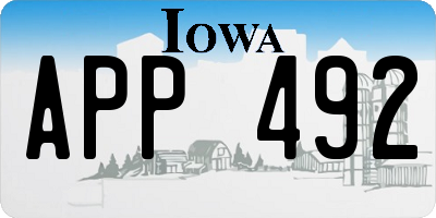 IA license plate APP492