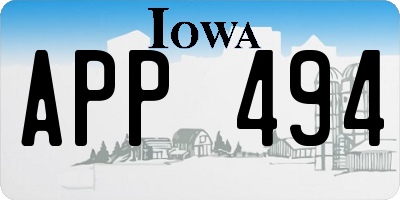IA license plate APP494