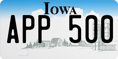 IA license plate APP500