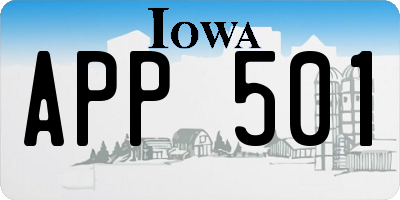 IA license plate APP501