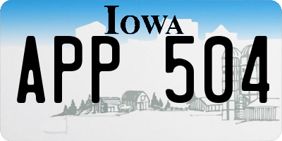 IA license plate APP504