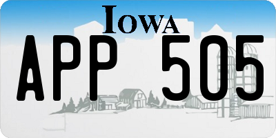 IA license plate APP505
