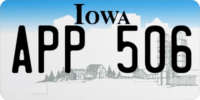 IA license plate APP506