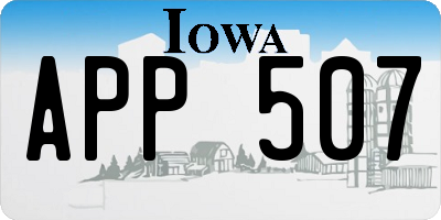 IA license plate APP507