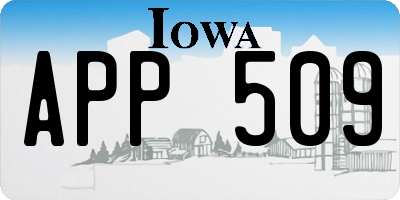 IA license plate APP509