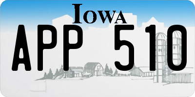 IA license plate APP510