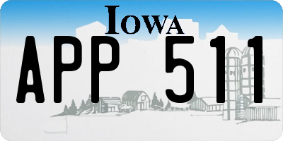 IA license plate APP511