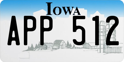 IA license plate APP512