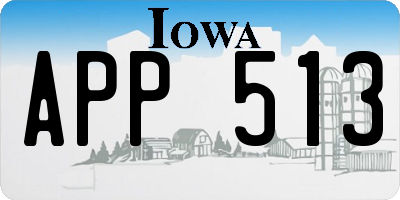 IA license plate APP513