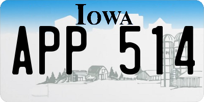 IA license plate APP514