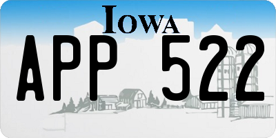 IA license plate APP522