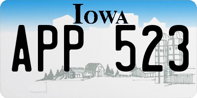 IA license plate APP523