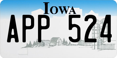 IA license plate APP524