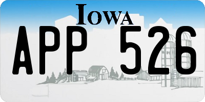 IA license plate APP526