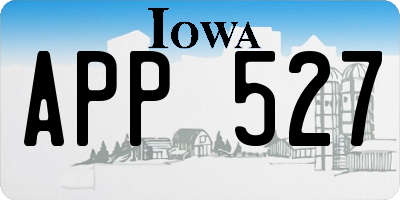 IA license plate APP527