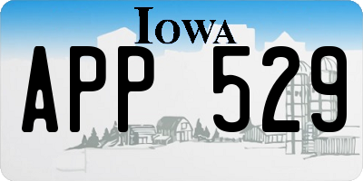 IA license plate APP529