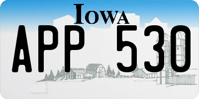 IA license plate APP530