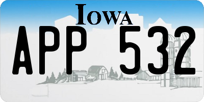 IA license plate APP532