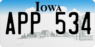IA license plate APP534