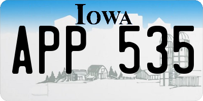 IA license plate APP535
