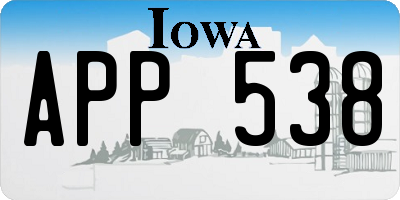 IA license plate APP538