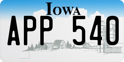 IA license plate APP540