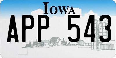 IA license plate APP543