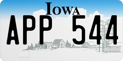 IA license plate APP544